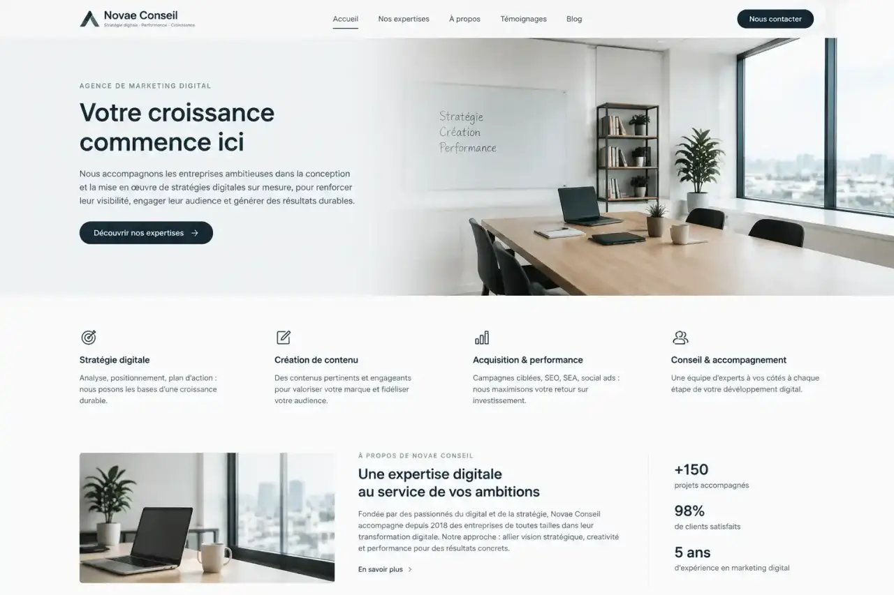création site web cabinet de conseil
