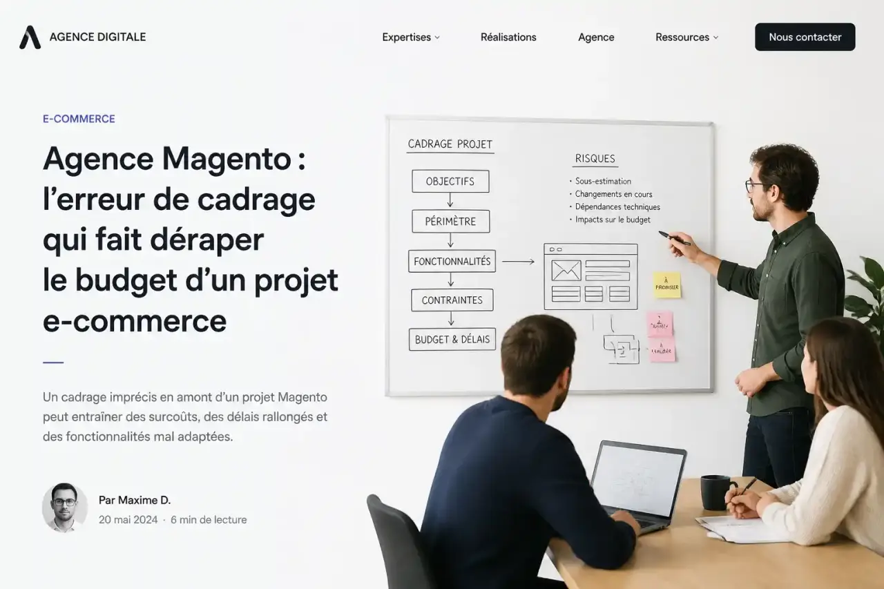 Agence Magento : l'erreur de cadrage qui fait déraper le budget d'un projet e-commerce