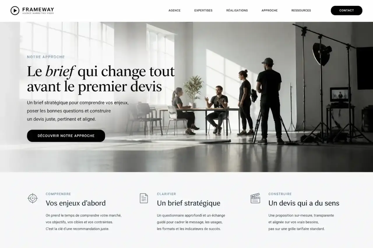 Agence marketing vidéo : le brief qui change tout avant le premier devis