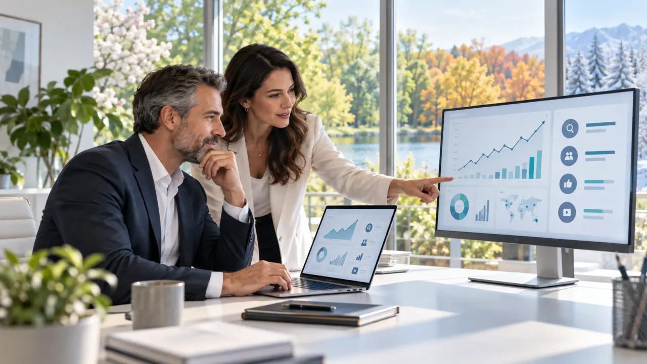 Tableau de bord présentant les performances d'une stratégie d'acquisition B2B