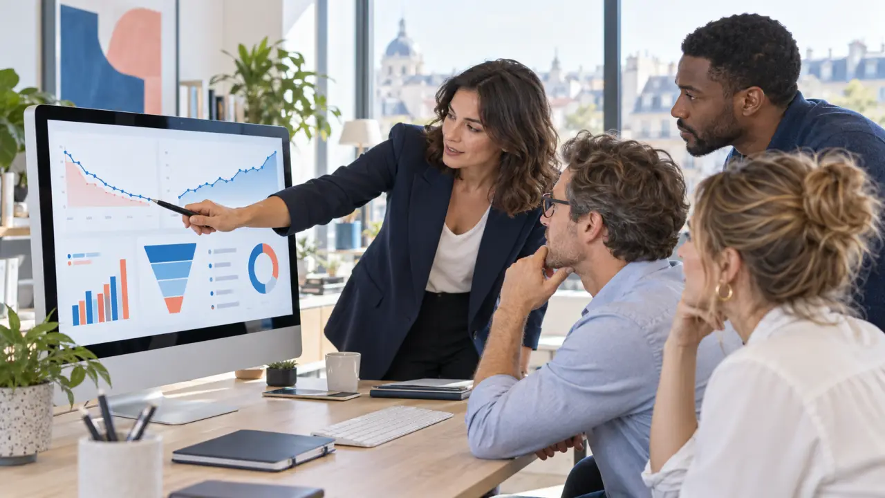 Tableau de bord Google Ads présentant des indicateurs de performance B2B