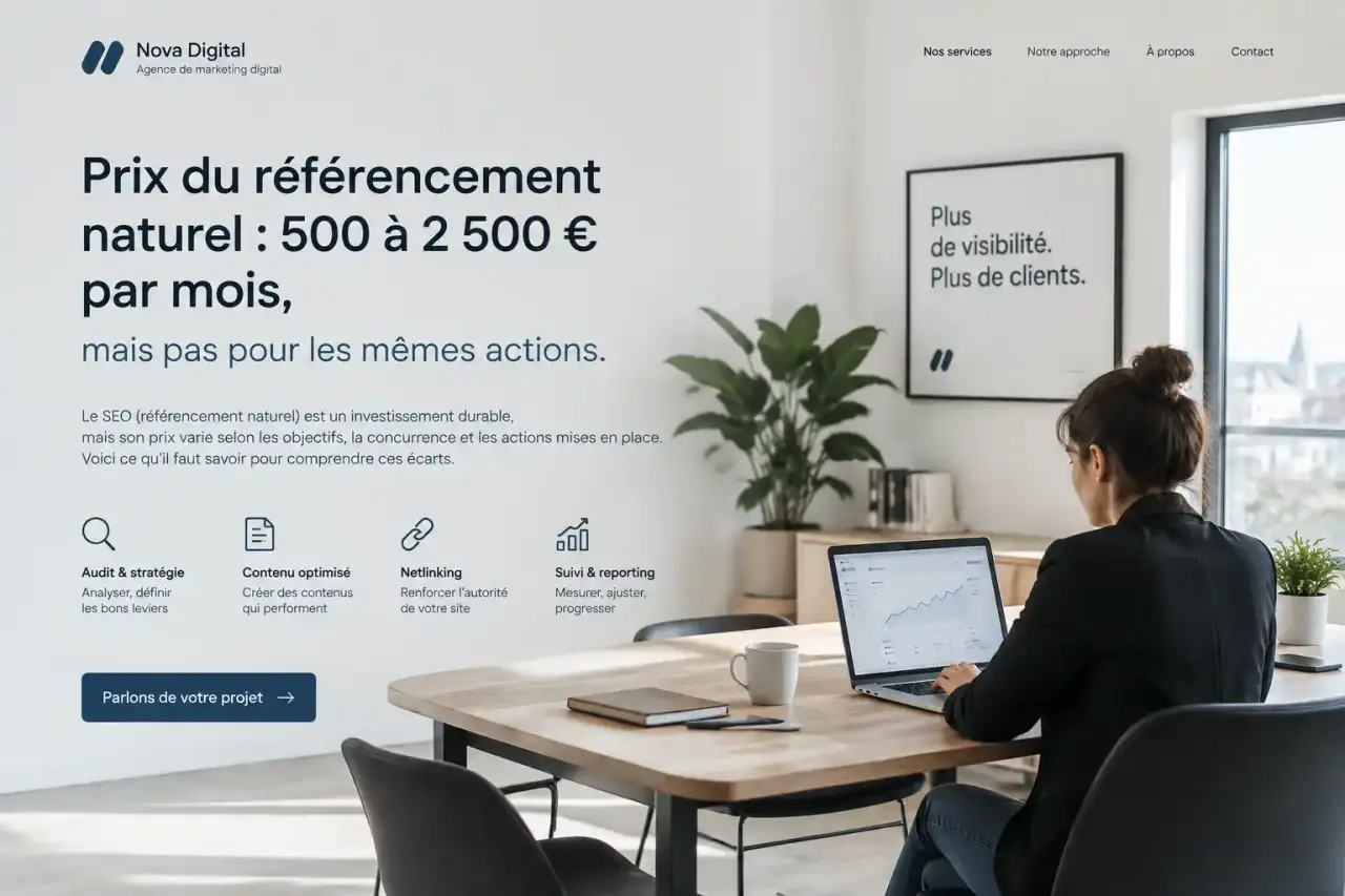 Prix du référencement naturel : 500 à 2 500 € par mois, mais pas pour les mêmes actions