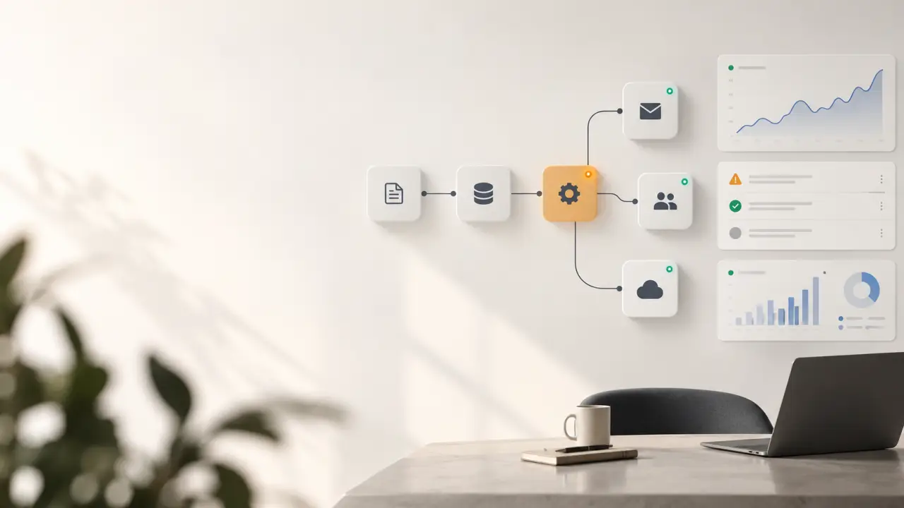 Une agence d’automatisation Make fiable pense au monitoring dès le premier scénario